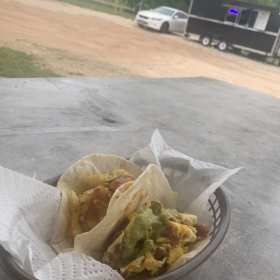 Breakfast tacos...Picnic area