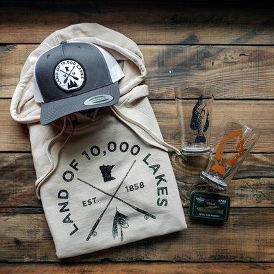 Gifts and clothing for the Minnesotan fisherman.