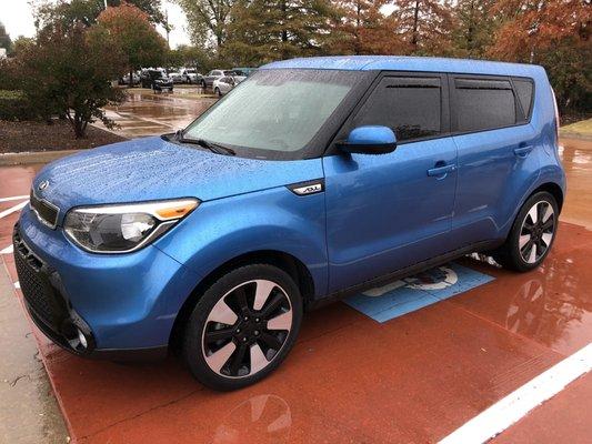 My freshly detailed and tinted Kia Soul. Thanks Shane!!