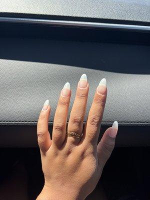 gel x nails with chrome powder