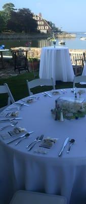 Rehearsal Dinner by Grace Olivers Beach in Marblehead MA