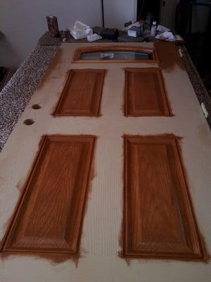 Fiberglass Door Stain Proces