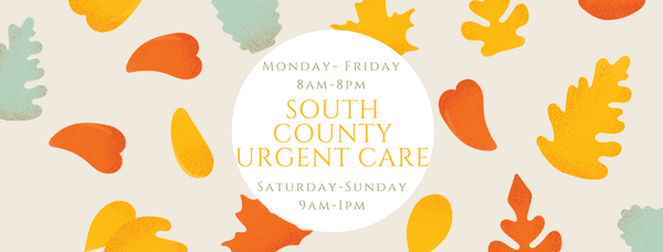 It's fall! As the weather changes and the flu and colds start going around, know you can come see us Mon-Fri 8am-8pm and Sat-Sun 9am-1pm