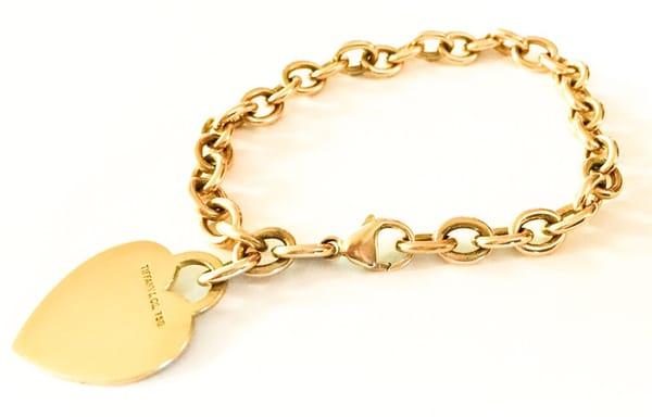 Tiffany & Co. 18k Gold Heart Charm Bracelet