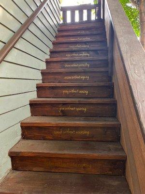 Your stairway reminders to the treehouse office.