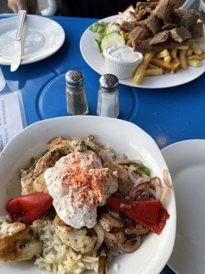 Souvlaki rice bowl