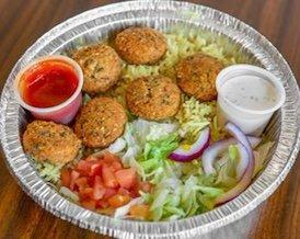 Falafel over rice