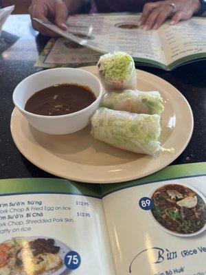 Spring rolls.