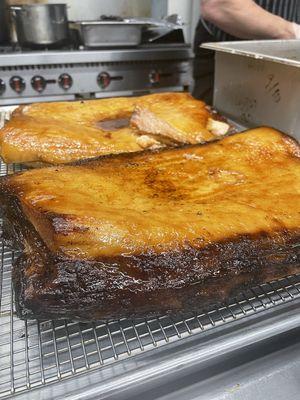 Pork belly ready for tacos