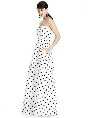 2018 Polka Dot Bridal Party Dress, With Pockets.