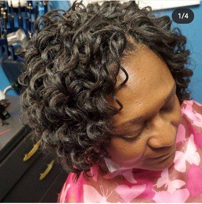 Crochet braids with deep wave