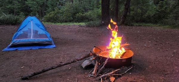 Building a fire during a heatwave probably wasn't the best choice