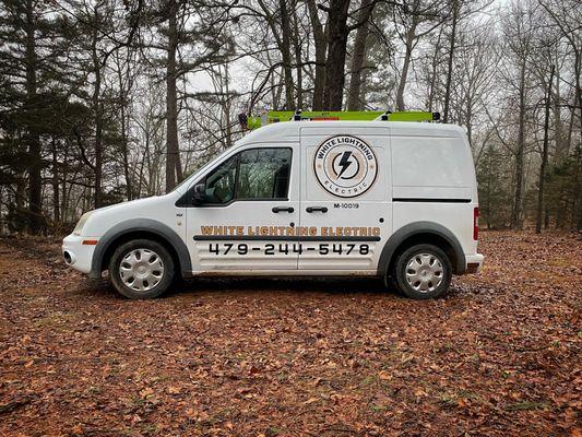 My electrical service van with awesome stickers from Best sign group.