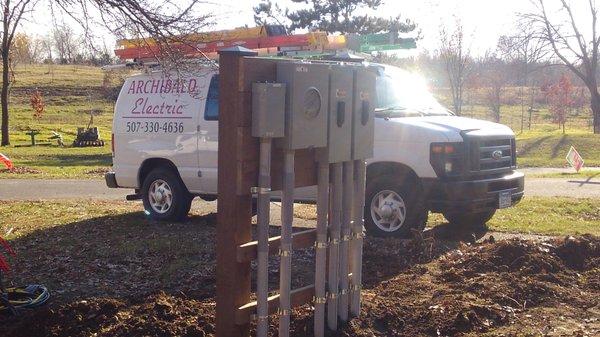 archibald electric installing a new outdoor service