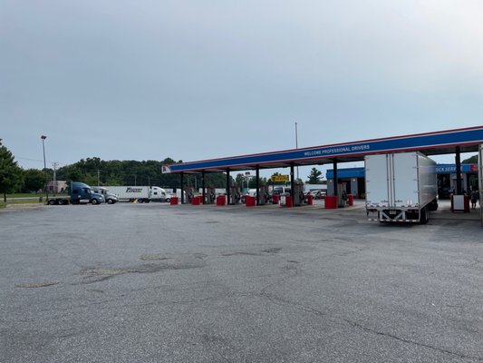 Blue Beacon truck wash behind TA travel center.