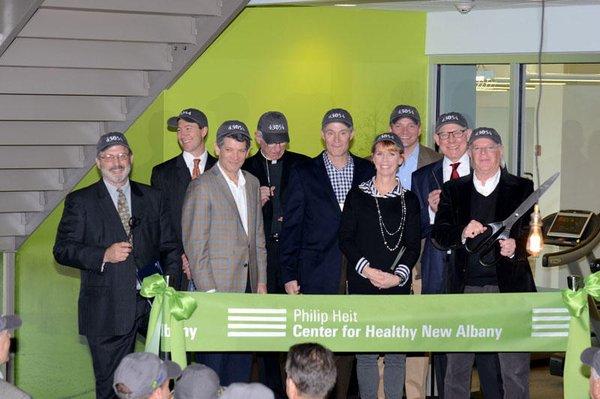 Community leaders gather in celebration of the opening of the Philip Heit Center for Healthy New Albany.