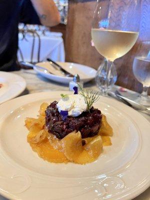 Antipasto of Beets and Goat cheese