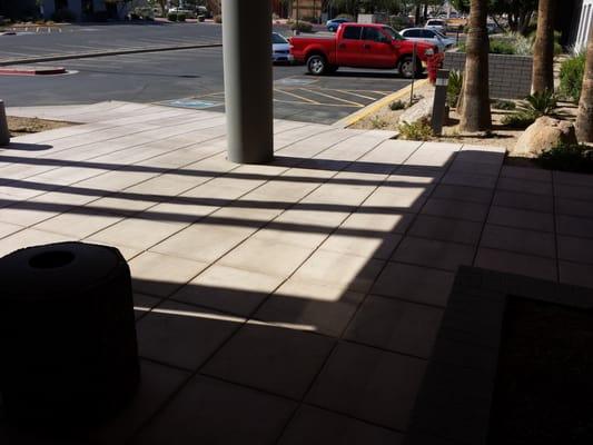 Entrance at medical office with 2' joints and color