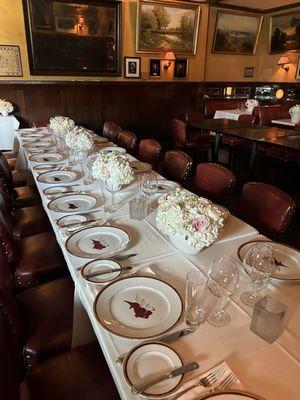 They did these beautiful floral table arrangements on all tables.