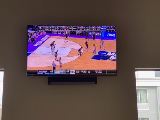 Sony TV with Sonos PlayBar in Local Brewery