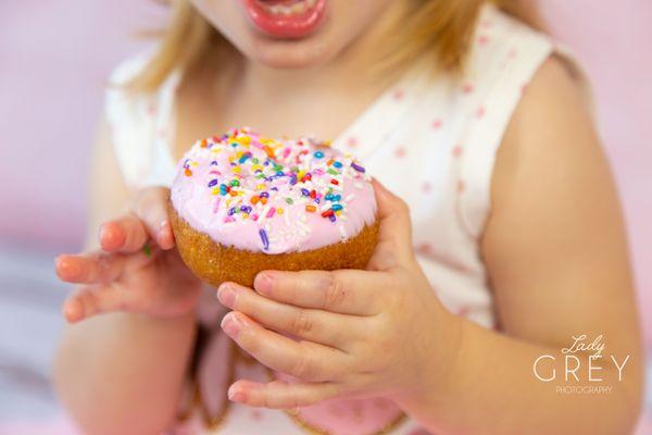 Photo worthy sprinkle donuts-- and so delicious!