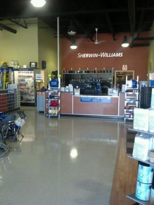 Sherwin Williams in Leland. Front area where the guys work