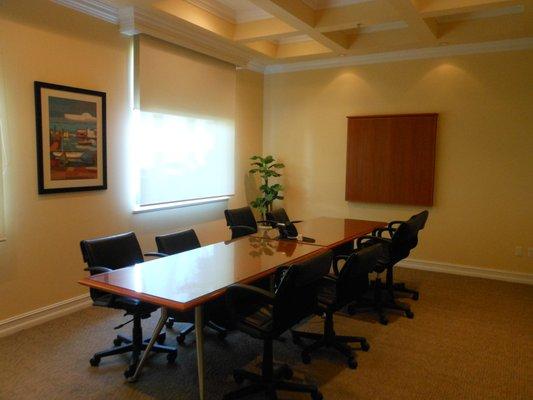 Conference Room.  8 hour free access for all tenants.  Options to rent without tenant occupancy.