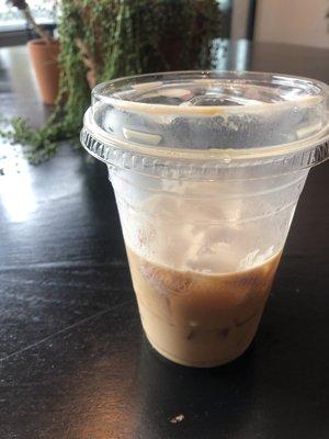 Iced latte with oat milk