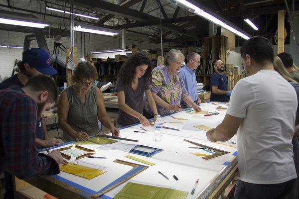 Catholic Art Guild at our studios for a Stained Glass workshop