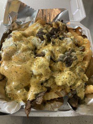 Philly cheese steak fries