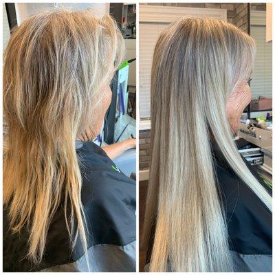 Tape in installation: Full head correction of install with new tape in extensions