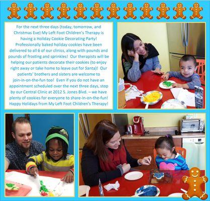 My Left Foot Children's Therapy is having a Holiday Cookie Decorating Party!