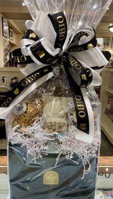 Ohio Statehouse themed gift basket.