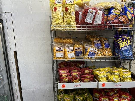 Popcorn and chips