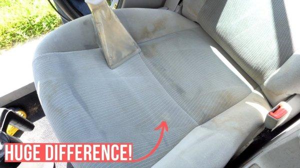 Vehicle upholstery shampooing and extraction, stain removal to give your vehicle a refreshing look.