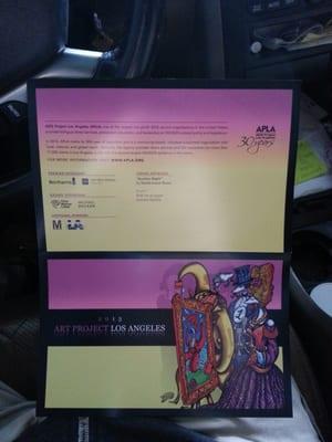 Invitation Mailer 2013 Art Project Los Angeles