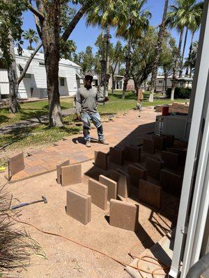 Patio pavers in Apache Junction Arizona