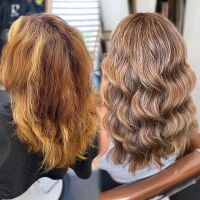 Hair highlights, balayage, blowout, coloring, hair styling and hair treatment in Kennewick, WA at Color Couture Salon