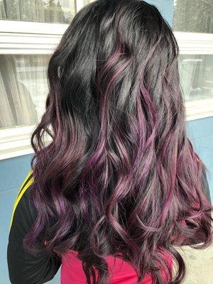 Purple balayage