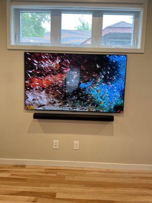 Tv and sound bar