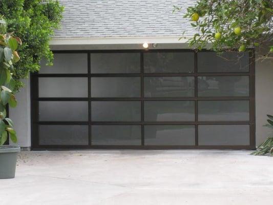 Bronze Annodized Frosted Glass Doors