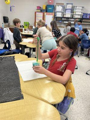 Kids making slime!