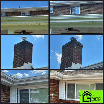 Gutter and soffit cleaning! Chimney pressure washing.