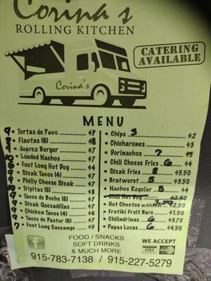 updated menu prices