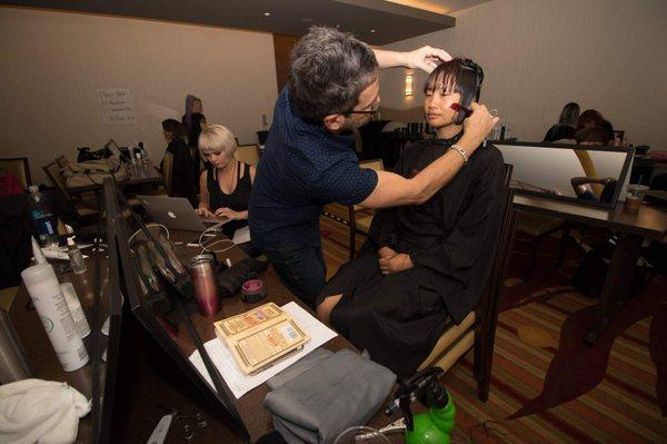 Marc Hebert - Stage work - Behind the scenes at Wella Creative Retreat in Los