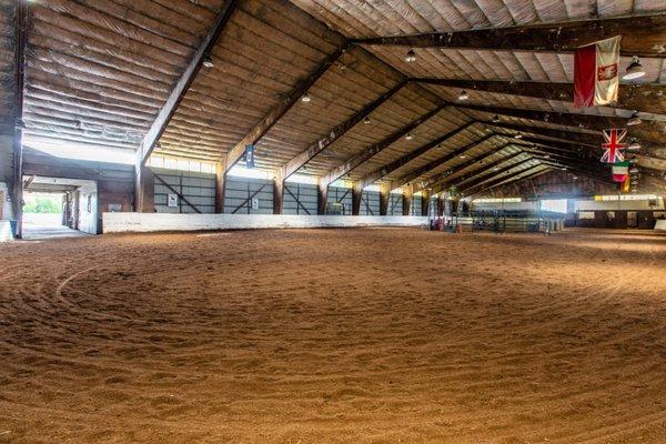 Large indoor arena available for lessons and boarders