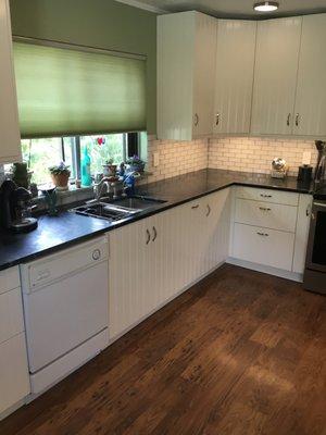 Awesome countertop with under-mount sink.