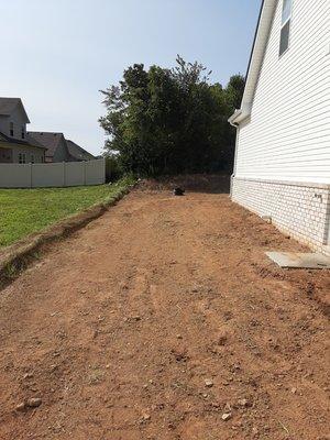 Prepped for Sod installation.