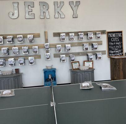 The inside and jerky selection