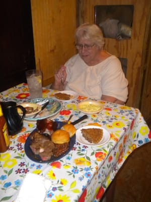 Dig that platter of food. My mom and I shared the platter and still took half of it back to the hotel for dinner the next night.